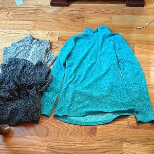 Eddie Bauer Gray and Black Patterned Top lot